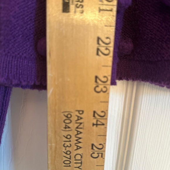 Lilly Pulitzer Kippa Sweater Pullover Purple Pom Bobble Long Sleeve Sz L REPAIR - Picture 8 of 9